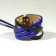 Order Leather bracelet 'Basket Blue Black 3i2 stripes'. schwanzchen. Livemaster. . Braided bracelet Фото №3
