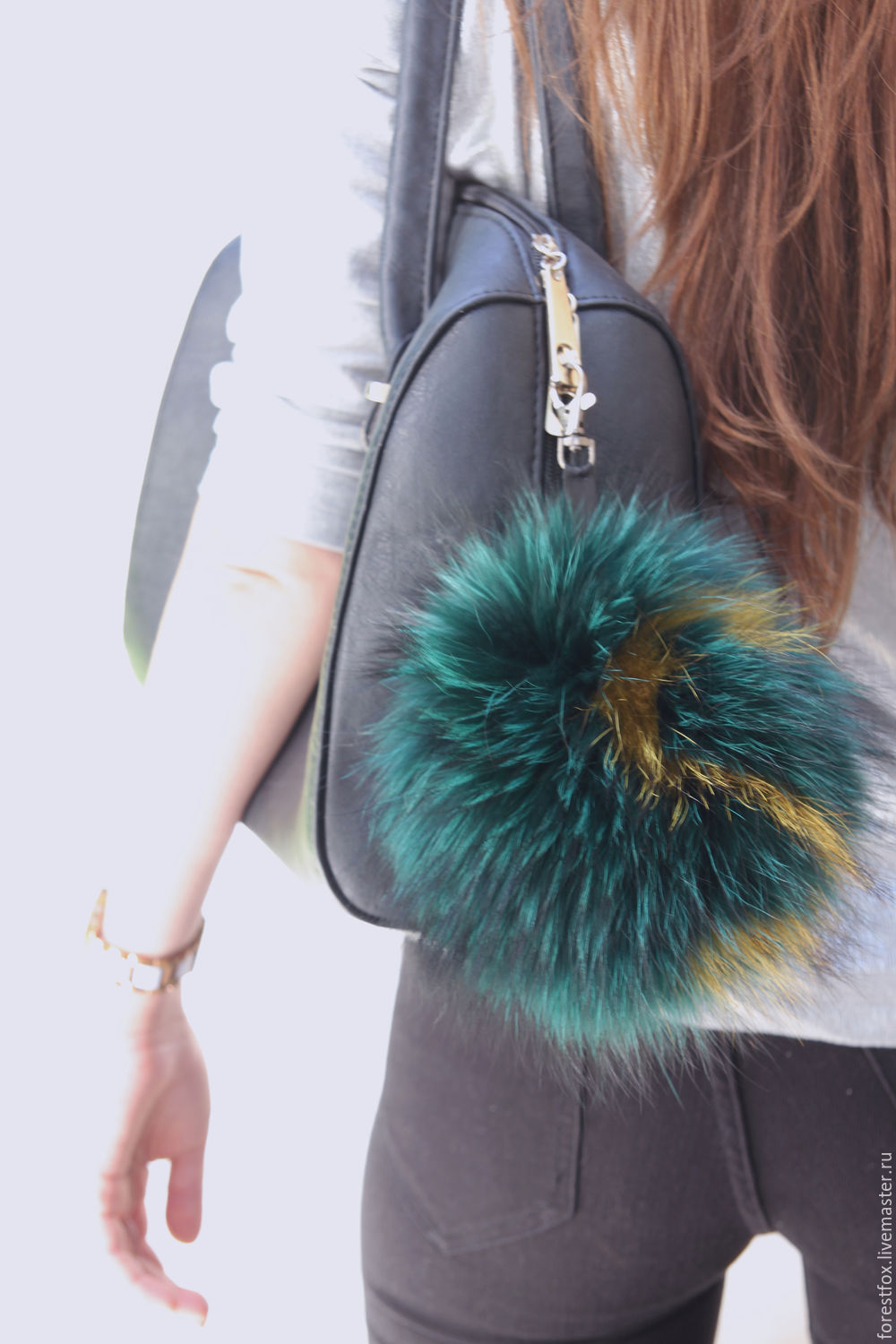 real fur bag