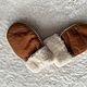 Sheepskin mittens for children are light brown up to 15cm volume. Childrens mittens. Warm gift. Online shopping on My Livemaster.  Фото №2
