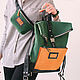 Urban backpack made of Green leather. Backpacks. Mart Bags (martbags). My Livemaster. Фото №5