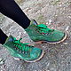 The shoes felt 'malachite leaves', Boots, Aleksin,  Фото №1