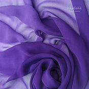 Аксессуары handmade. Livemaster - original item Silk scarf Purple Batik silk 100%. Handmade.