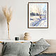 Watercolor painting 'Sunny day. February.' winter landscape. Pictures. Senchilova Evgenia. My Livemaster. Фото №6