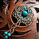 Set of earrings and pendant with turquoise 'Tales of spring rain'. Jewelry Sets. Del-moro. My Livemaster. Фото №6