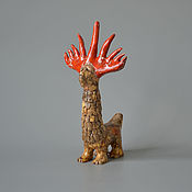 Подарки к праздникам handmade. Livemaster - original item Ceramic sound sculpture Deer Whistle. Handmade.