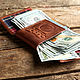 Мини кошелек из натуральной кожи. Бумажник размером с кредитку, Кошельки, Николаев,  Фото №1