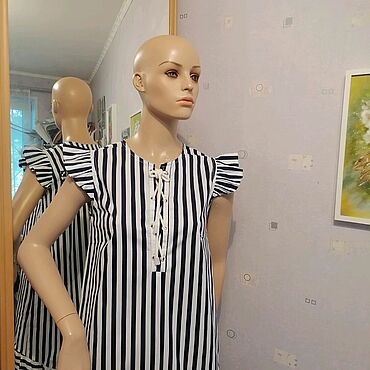 Одежда ручной работы. Ярмарка Мастеров - ручная работа Платье в полоску. Handmade.