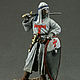 Tin soldier 54 mm. in the painting. Middle Ages Crusader Knight, Model, St. Petersburg,  Фото №1