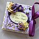 Коробочка для денег "Желтый+фиолет". Подарочные конверты. Design Cards +. Ярмарка Мастеров.  Фото №4