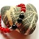Coral bracelet made of corral beads and natural black agate, Bead bracelet, Moscow,  Фото №1
