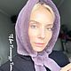 Косынка  на голову из меха норки «Пыльная сирень». Косынки. Татьяна Гогошидзе (tf_fur_workshop). Ярмарка Мастеров.  Фото №5