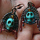 Earrings copper 'Mganga'. Earrings. IVA rainbow art. My Livemaster. Фото №4