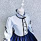 Платье " Benedetta" в сочетании голубого с тёмно - синим. Школьная форма. Little___dress. Ярмарка Мастеров.  Фото №5