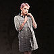 Silver Short Taffeta Dress with Knitted Sleeves «Cosmic». Dresses. mongolia. My Livemaster. Фото №5