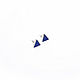 Stud EARRINGS triangles with Lapis Lazuli. More silver earrings. Stud earrings. ARIEL - MOSAIC. My Livemaster. Фото №5