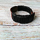 Order Leather bracelet Weaving and embossing. Tatiana (Leather bracelets). Livemaster. . Cuff bracelet Фото №3
