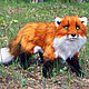 Fox. Red realistic Fox. Still life toy, Stuffed Toys, Kamensk-Uralsky,  Фото №1
