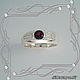Order Ring 'ring-m' 925 silver, garnet, cubic Zirconia. MaksimJewelryStudio. Livemaster. . Rings Фото №3