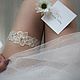  Подвязка невесты "Цветы с блеском". Подвязки. Romantic Wedding. Интернет-магазин Ярмарка Мастеров.  Фото №2