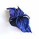 Automatic hair clip Flower for Hair Blue Cobalt Blue Cornflower Blue. Hairpins. De-Si-Re. My Livemaster. Фото №5