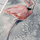 'Flamingo Nebula' watercolor painting (birds, pink). Pictures. Nadezda Perova. My Livemaster. Фото №5