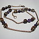 Necklace with agate and amethyst 'Your blessing', Necklace, Moscow,  Фото №1