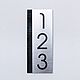 "Vertical" Номер на дверь, стену вертикальный, Номер на дверь, Москва,  Фото №1