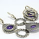 Petrarch ring and earrings with amethyst in 925 DP0015 silver. Jewelry Sets. Sunny Silver. My Livemaster. Фото №6
