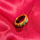 Кольцо из стабилизированного дерева "Вихрь малахита". Кольца. Рыжий кот Рязань. Ярмарка Мастеров.  Фото №4