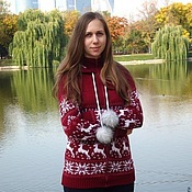 Одежда handmade. Livemaster - original item Jacket knitted Lapland zippered, hooded. Handmade.