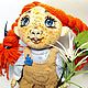Текстильная кукла. Рыжая озорная девочка. Куклы и пупсы. Козич Наташа (kozichnata). Ярмарка Мастеров.  Фото №5