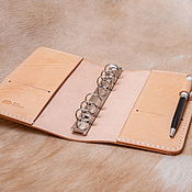 Канцелярские товары handmade. Livemaster - original item Notepad on rings with pockets size (18,5h13, cm). Handmade.