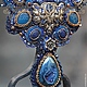necklace 'royal blue' ( 2 versions), Necklace, Lviv,  Фото №1