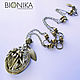 Locket for photos with a Golden flower made of polymer clay. Locket. Bionika - Polymer Clay Jewelry (Bionika). Online shopping on My Livemaster.  Фото №2