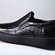 Слипоны из натуральной кожи крокодила IMA7001B. Слипоны. CrocShop товары из экзотической кожи. Ярмарка Мастеров.  Фото №10