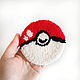 Подставка для чашки Pokeball ковровая вышивка, Сувениры из фильмов, Липецк,  Фото №1