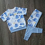 Одежда детская handmade. Livemaster - original item T-shirt and pants for boy. Handmade.