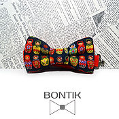 Аксессуары handmade. Livemaster - original item Bow tie children`s Matryoshka/ butterfly with matryoshka dolls/Russian pattern. Handmade.