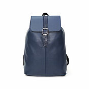 Сумки и аксессуары handmade. Livemaster - original item Backpacks: Backpack women`s leather blue Ilana Mod. R. 10-161. Handmade.