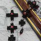  black beaded Crosses. Stud earrings. elena (luxus-stil). Online shopping on My Livemaster.  Фото №2
