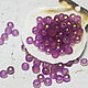 Round Beads 45 pcs 4 mm Purple matte with gold luster, Beads1, Solikamsk,  Фото №1