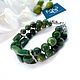 Jade bracelet 'In a green pool' 2, Bead bracelet, Moscow,  Фото №1