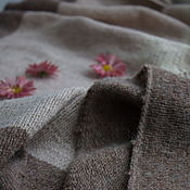 Аксессуары handmade. Livemaster - original item Beige handkerchief knitted shawl kerchief bactus brown. Handmade.