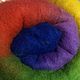 Cardoons NZ. Rainbow. 27 MD Germany. wool for felting. Carded Wool. KissWool. My Livemaster. Фото №5