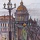 Картина с Питером Исаакий Графика. Картины. Студия NZ. Ярмарка Мастеров.  Фото №5