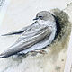 'Coastal Swallow'' watercolor painting (birds). Pictures. Nadezda Perova. My Livemaster. Фото №4