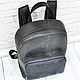Backpack made of genuine leather, vintage-style, author's work!. Backpacks. SHOES&BAGS. Online shopping on My Livemaster.  Фото №2