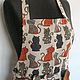 Linen kitchen Apron for gardening colored cats, Aprons, Jelgava,  Фото №1