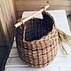 basket: Large basket with wooden handle. Basket. Корзины в СПБ (Светлана). Online shopping on My Livemaster.  Фото №2