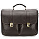 Leather briefcase 'Joseph' (dark brown), Brief case, St. Petersburg,  Фото №1
